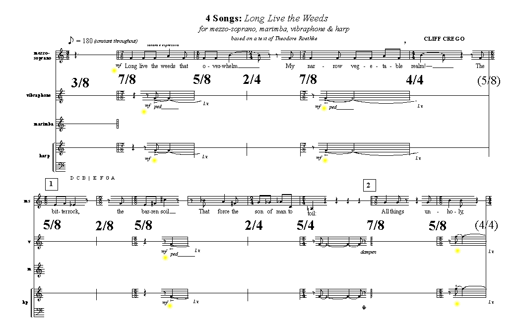 Page 1 of 4 SONGS | for quartet