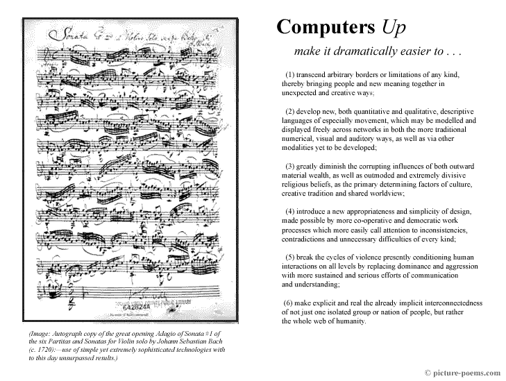 Picture/Poem Poster: Computers Up