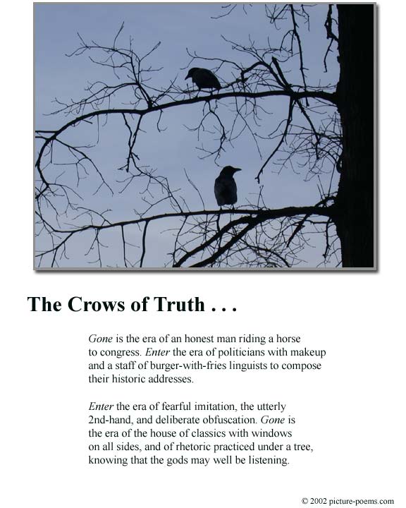Picture/Poem Poster: Crows of Truth