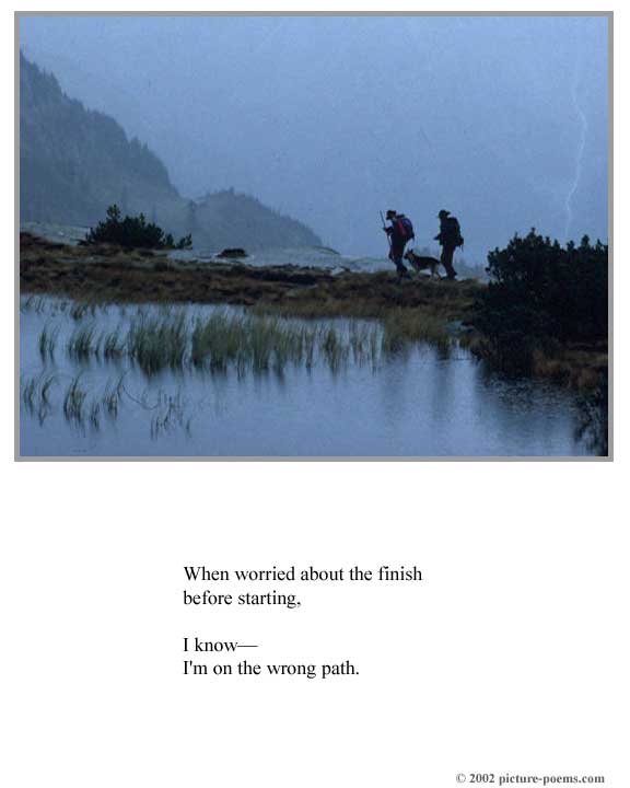 Picture/Poem Poster: On Paths