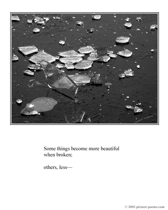 Picture/Poem Poster:  Ice Shards