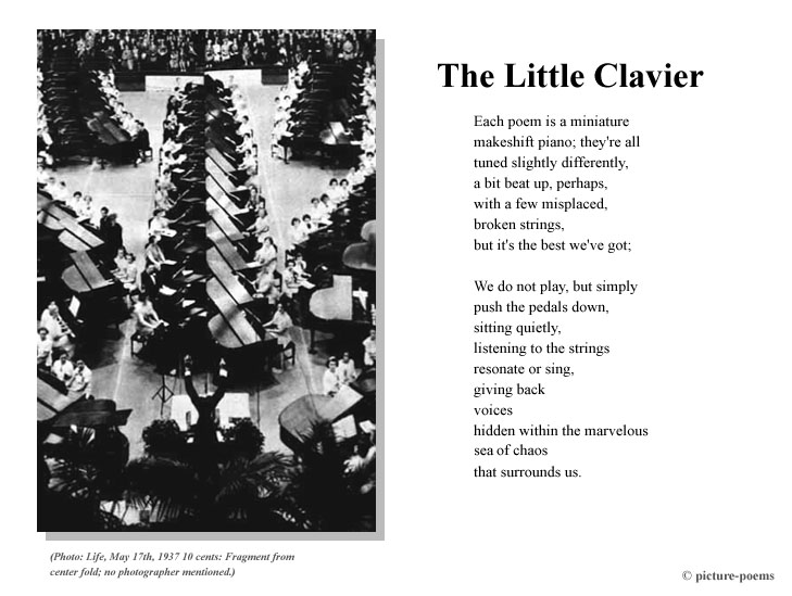 Picture/Poem Poster: The Little Clavier