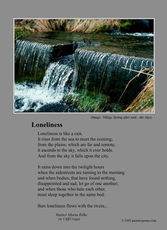 P/P Poster:  Loneliness (Rilke tr. Crego)
