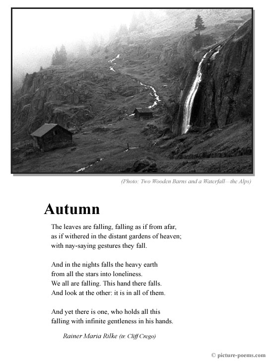 Picture/Poem Poster: Mountain Fall (Rilke)