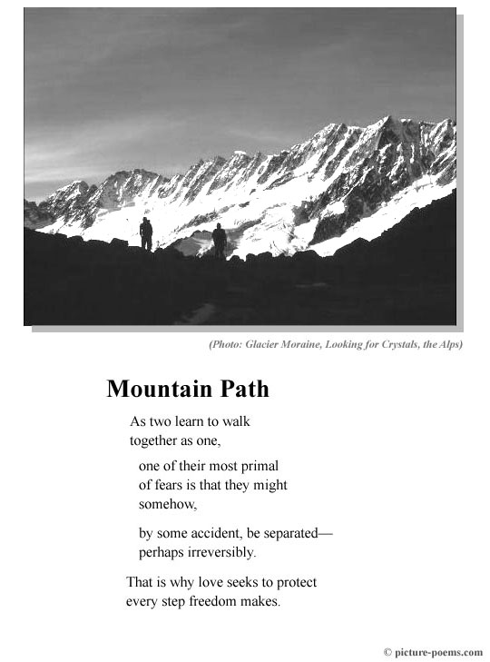 Picture/Poem Poster: Mountain Path