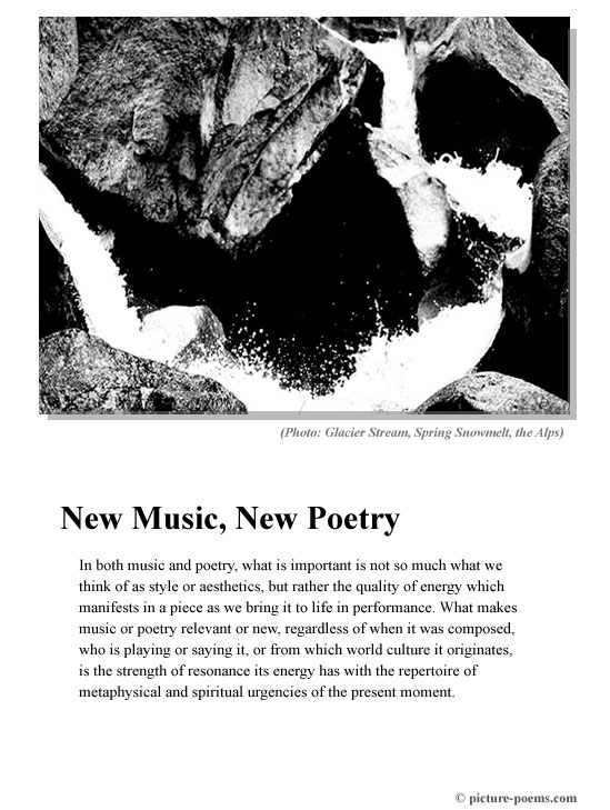 Picture/Poem Poster: New Music/New Poetry