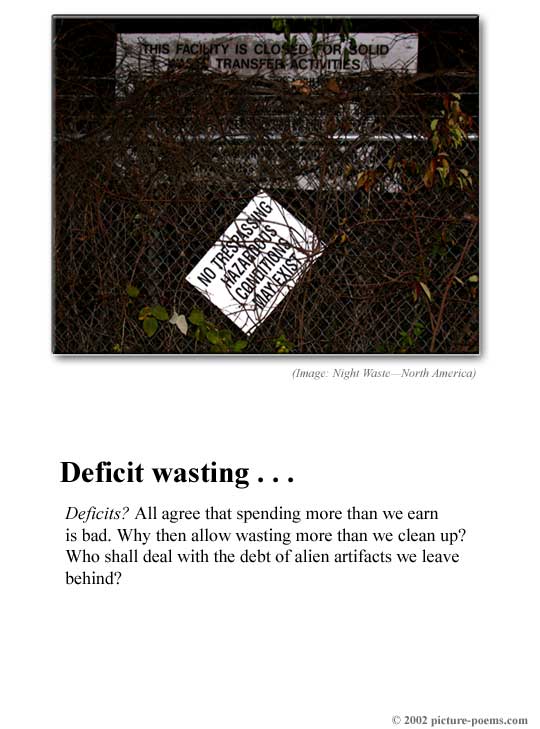 Picture/Poem Poster: Night Waste