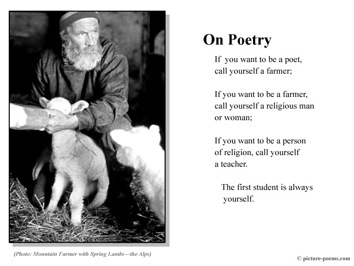 Picture/Poem Poster: On Poetry