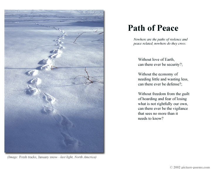 Picture/Poem Poster: Path of Peace