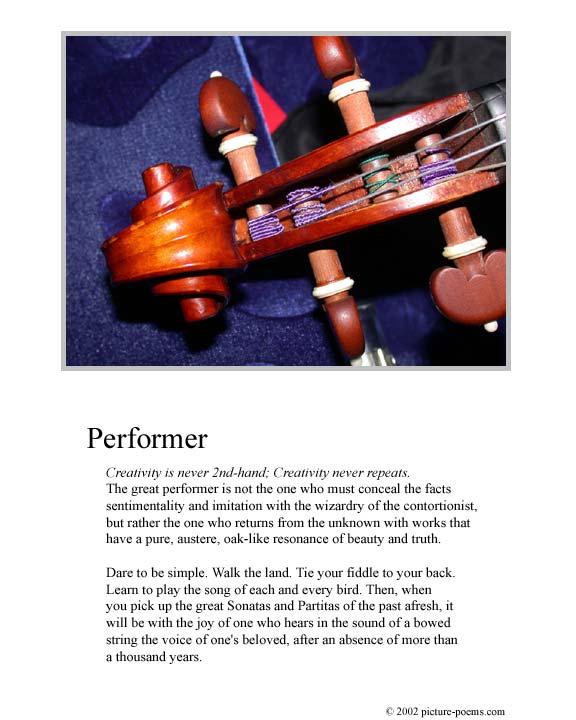Picture/Poem Poster: Performer