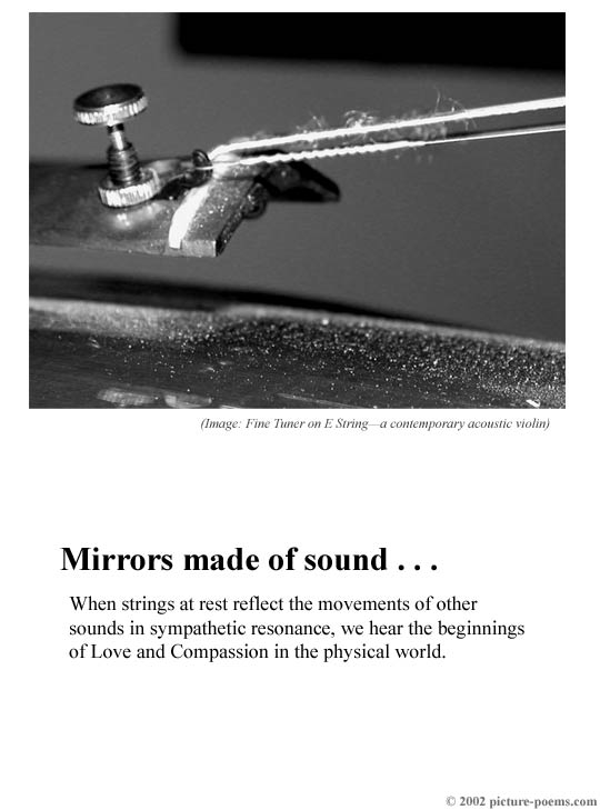 Picture/Poem Poster: Mirrors made of sound