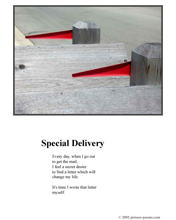 Picture/Poem Poster: Special Delivery