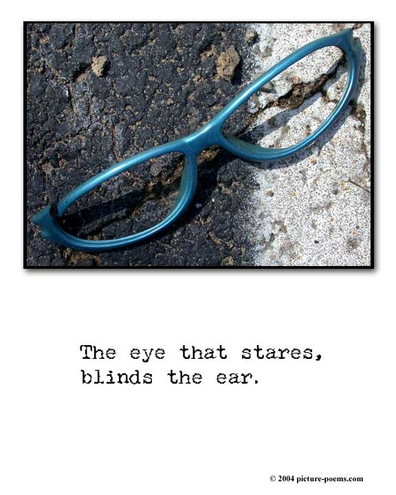 Picture/Poem Poster: Street Glasses