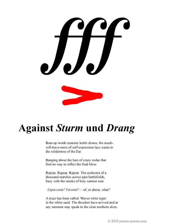 Picture/Poem Poster: Against Sturm und Drang