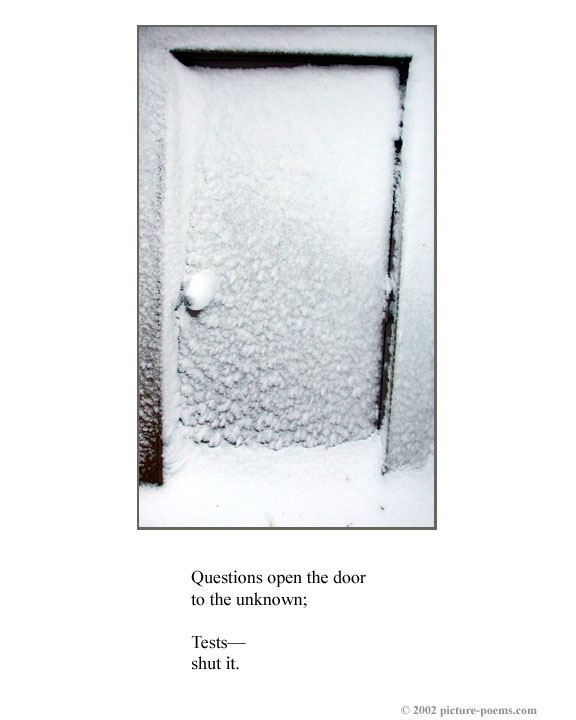 Picture/Poem Poster:  The Shut Door