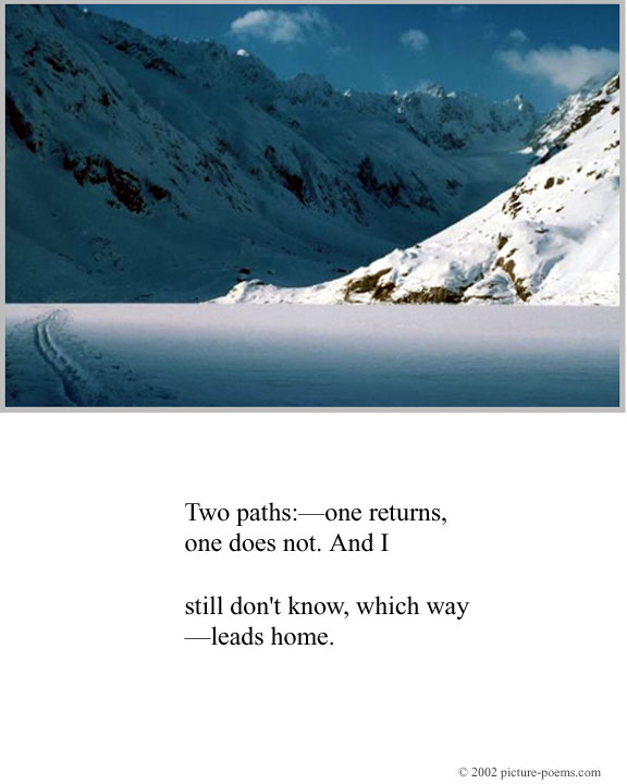 Picture/Poem Poster: Two Paths . . .