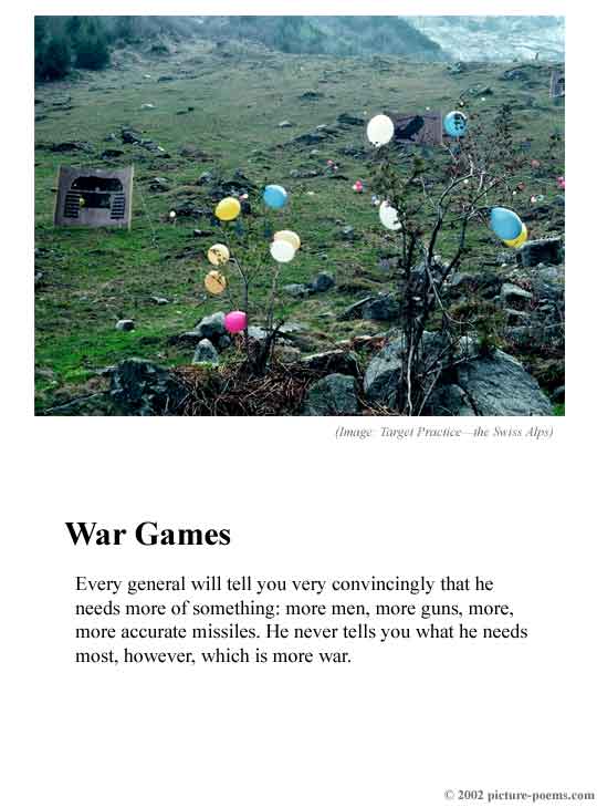 Picture/Poem Poster: War Games