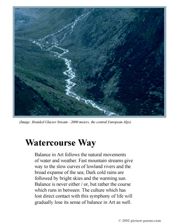 Picture/Poem Poster: Watercourse Way