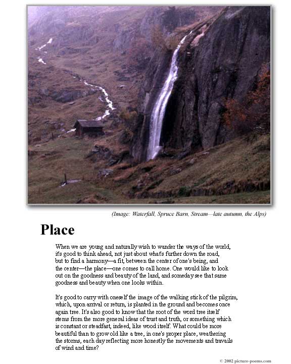 Picture/Poem Poster: Place