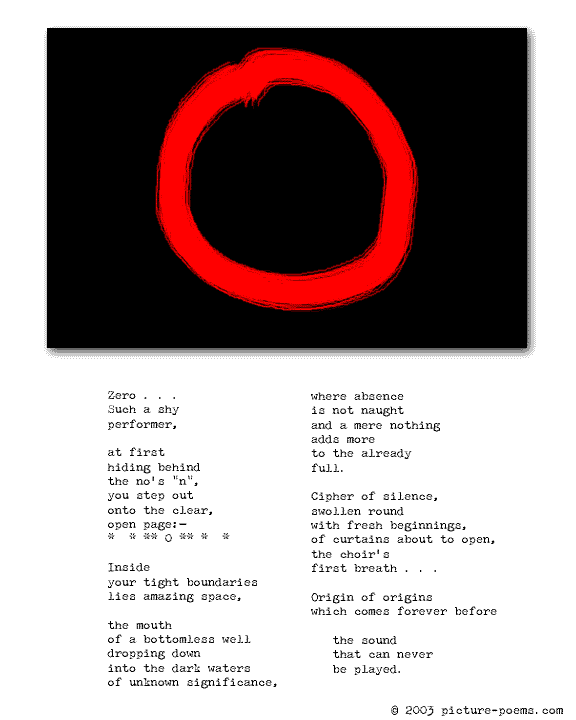 Picture/Poem Poster: Zero