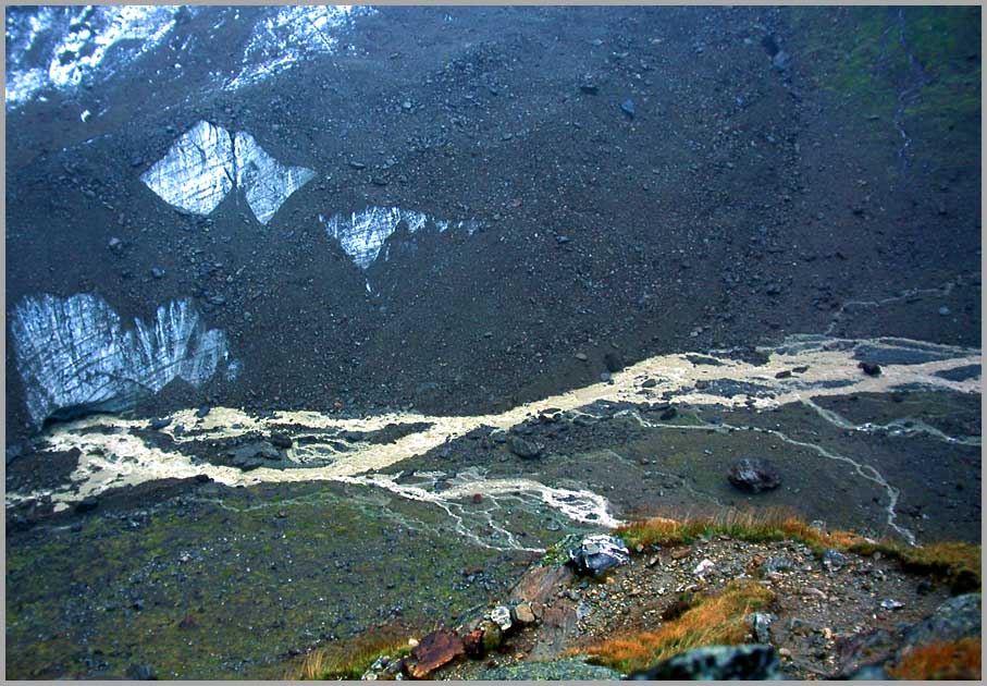 fall glacier rain