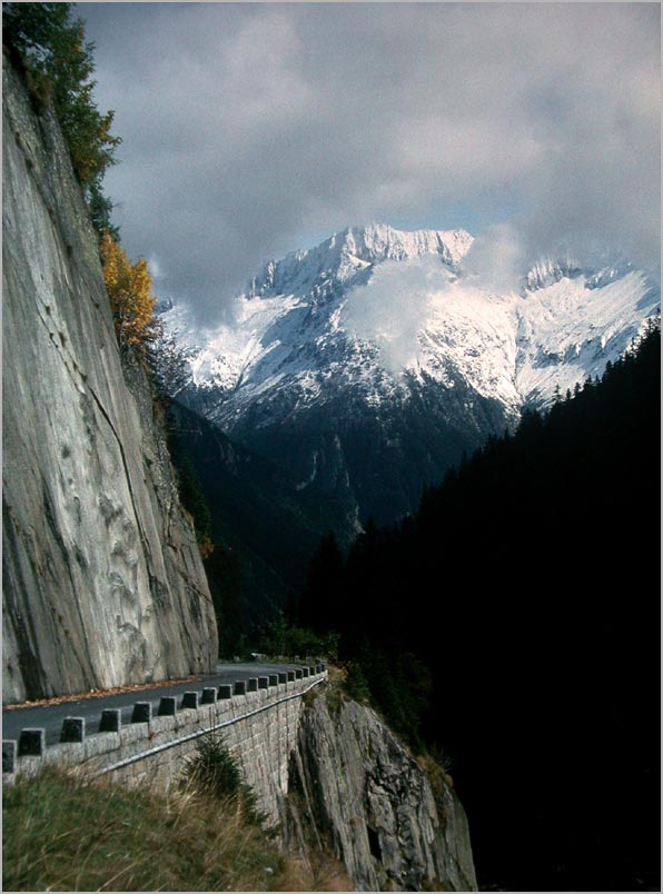 mountain road, autumn