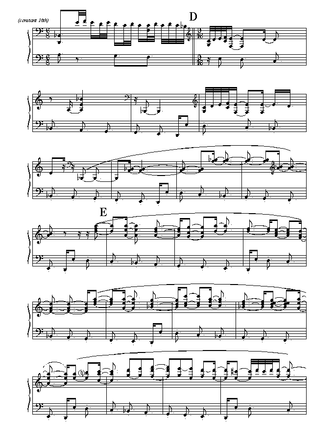 Page 3 of PAVANE -- for solo harp