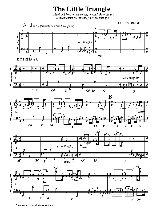 Page 1 of Triangle for harp