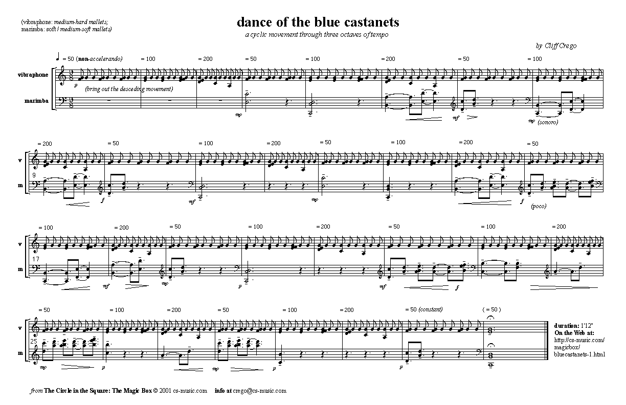 Page 1 of Blue Castanets: vibes/marimba