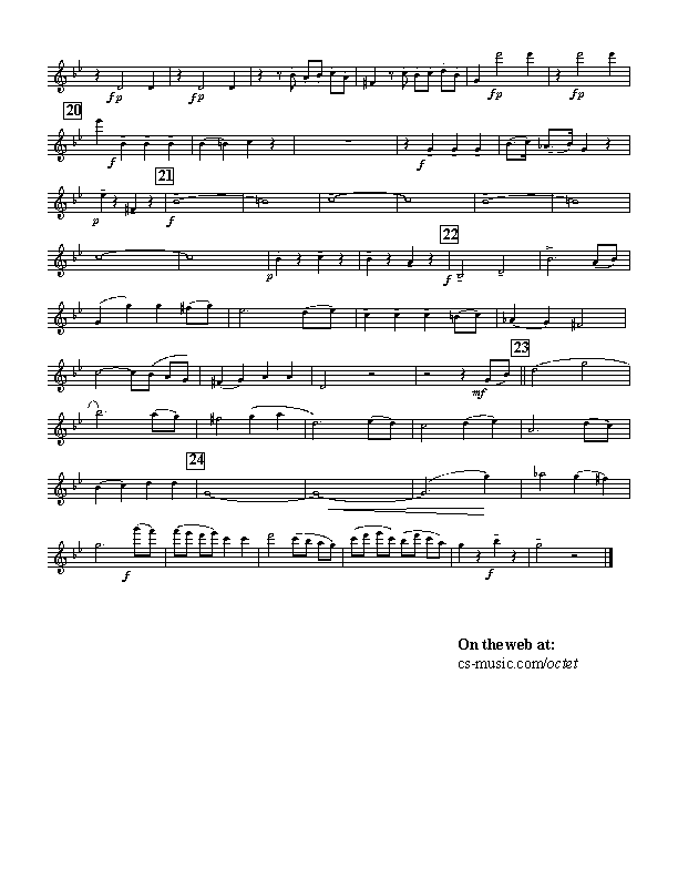 Page 3 OCTET | arr. MOZART A clarinet solo