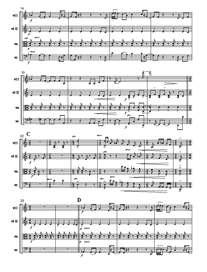 Page 2 of  MOV | for string quartet