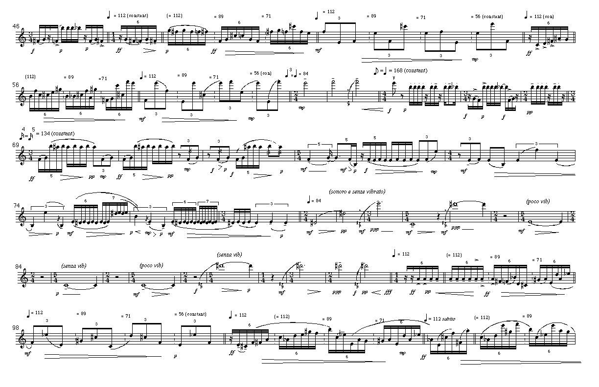 Page 2 of cih—for flute solo (movement III)