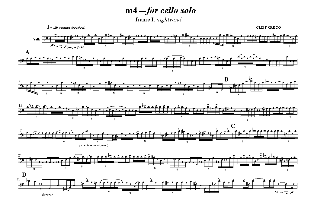 Page 1 of m4—for cello solo: frame 1