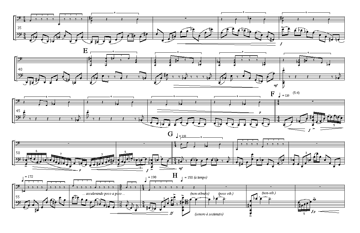 Page 2 of m4—for cello solo: frame II