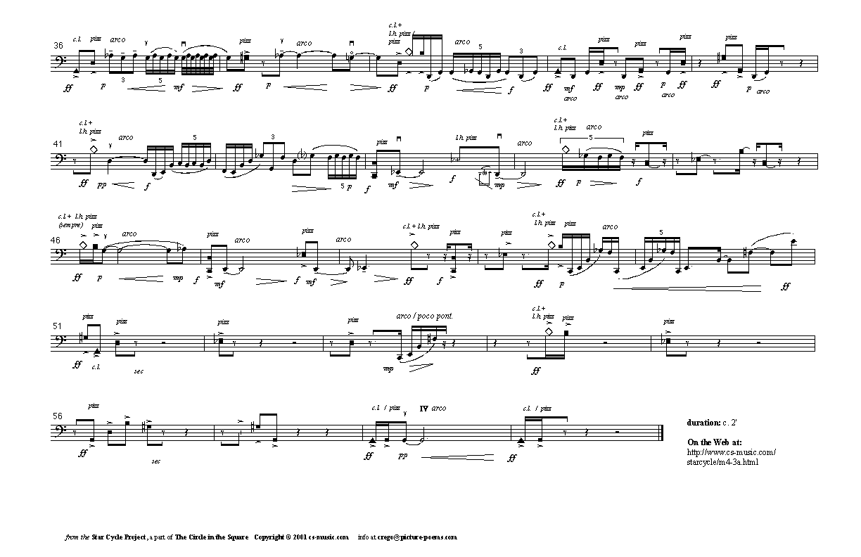 Page 2 of m4—for cello solo: frame III