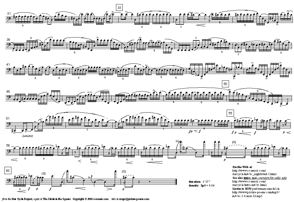 Page 2 of m4—for bass clarinet: frame 1