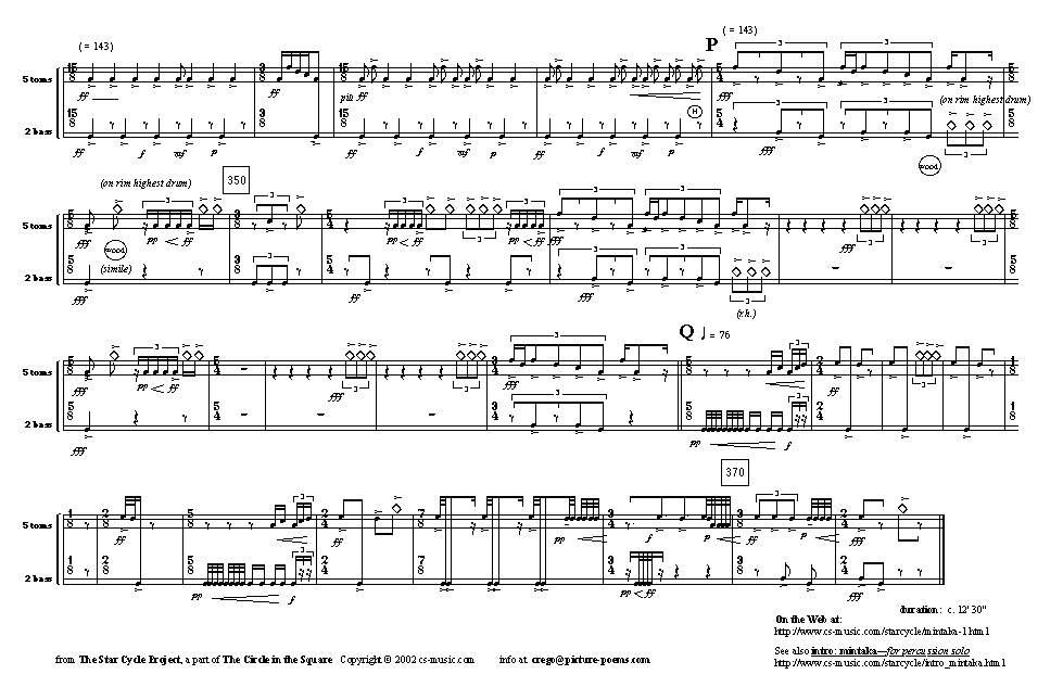 Page 11 of Mintaka: for percusion solo