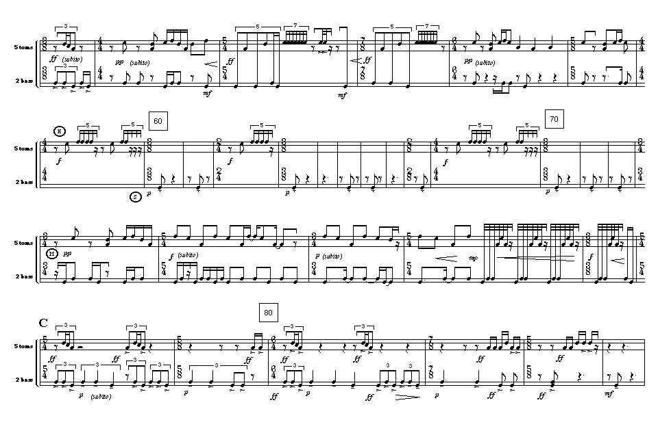 Page 3 of Mintaka: for percussion solo