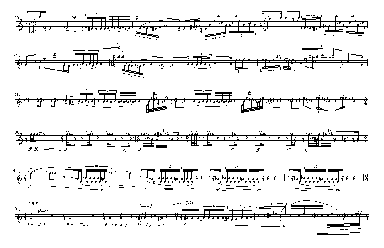 Page 2 of regulus—for piccolo solo