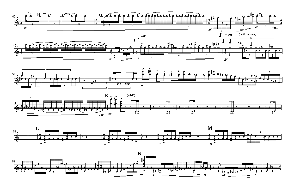 Page 3 of M for violin solo: frame IV