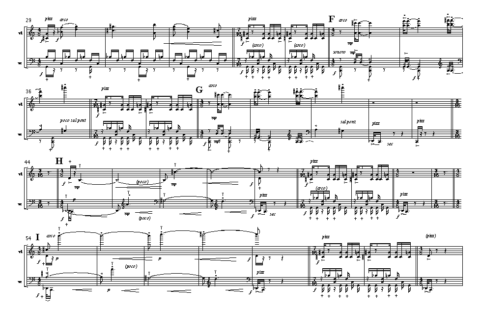 Page 2 of  Breccia I : for violin and cello