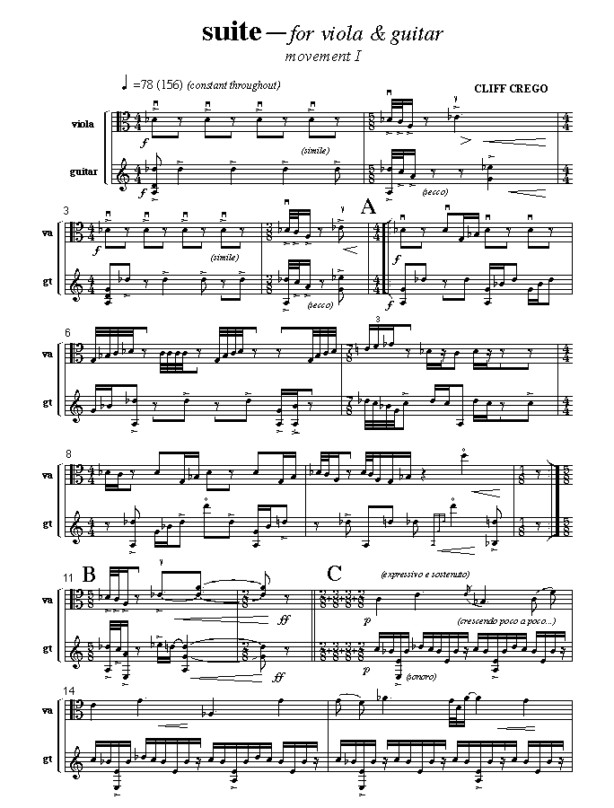 Page 1 of Suite | I | viola & guitar