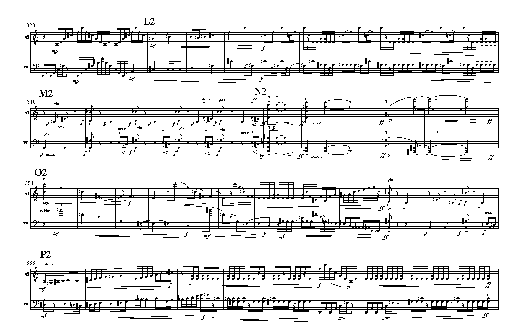 Page 10 BRECCIA | for violin & 'cello