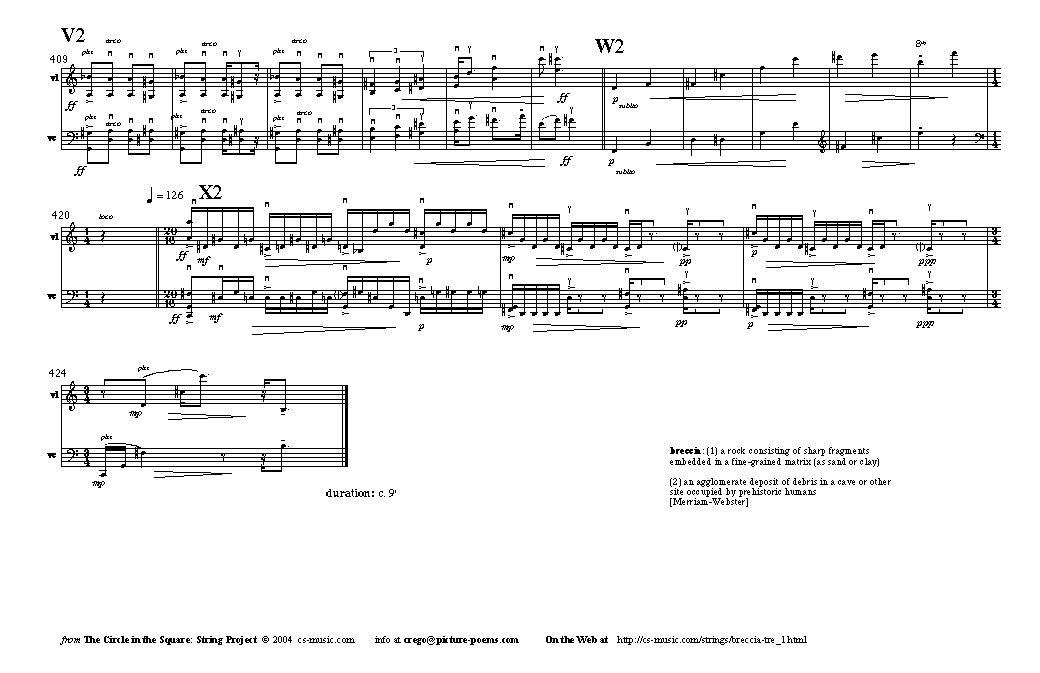 Page 12 BRECCIA | for violin & 'cello