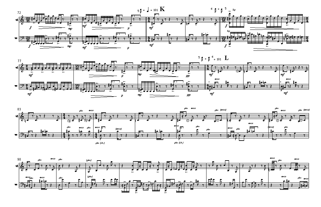 Page 3 BRECCIA | for violin & 'cello
