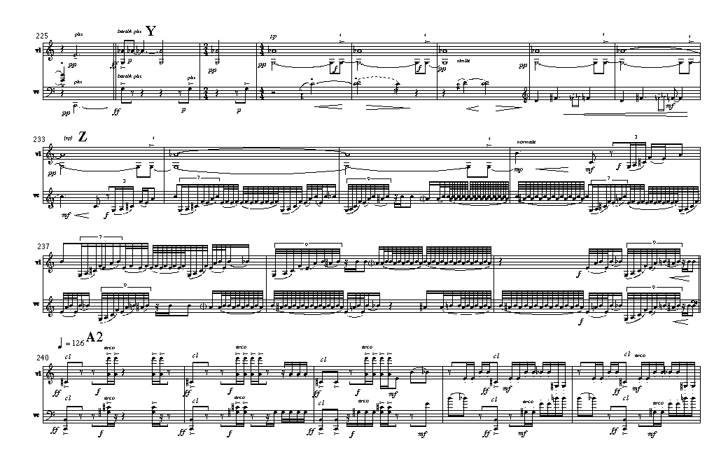 Page 7 BRECCIA | for violin & 'cello