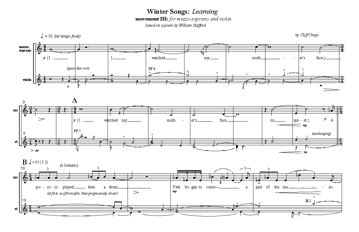 Page 1 of Winter Songs: Learning