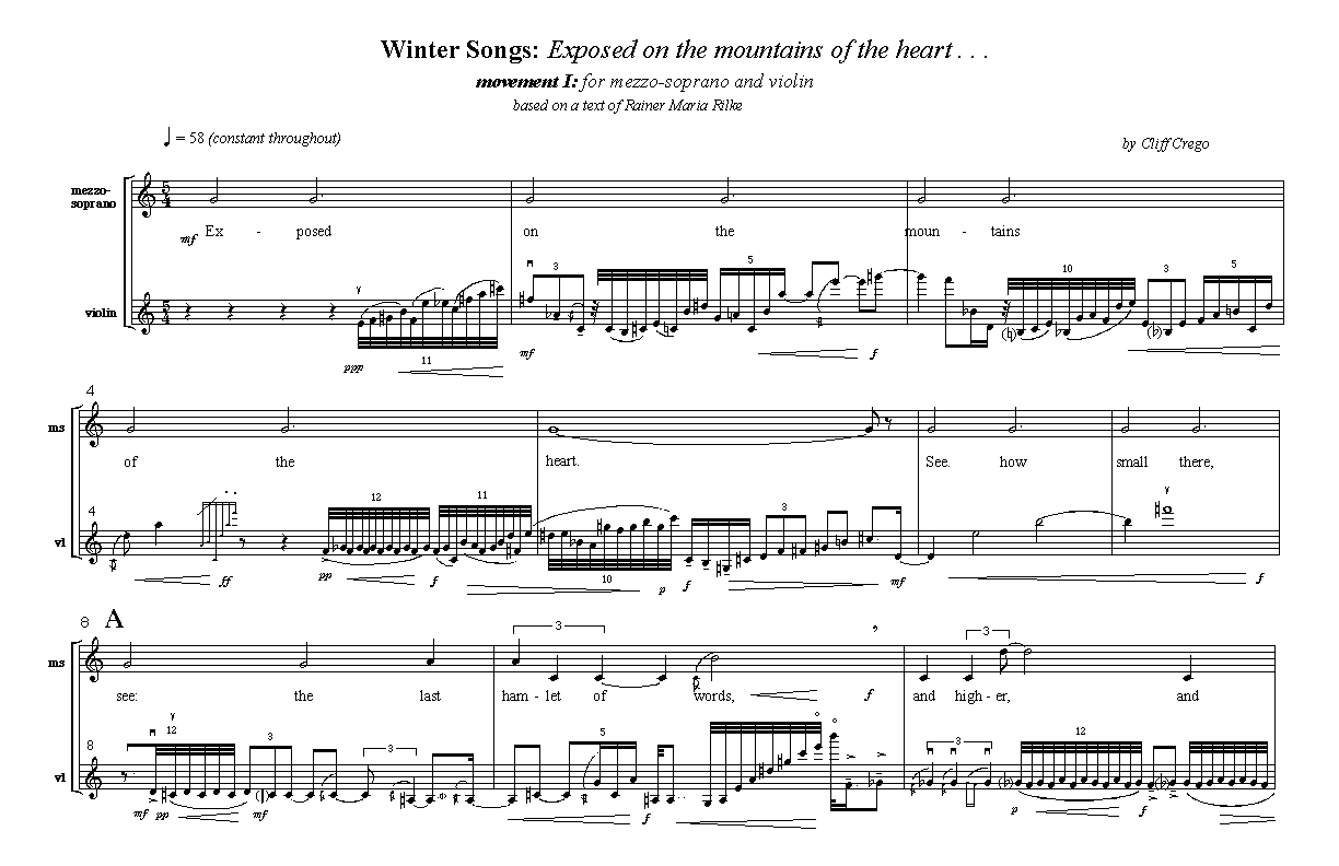 Page 1 of Winter Songs: Mountains of the Heart
